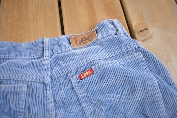 Vintage 1970s Lee Blue Corduroy Trousers Size 26 … - image 5