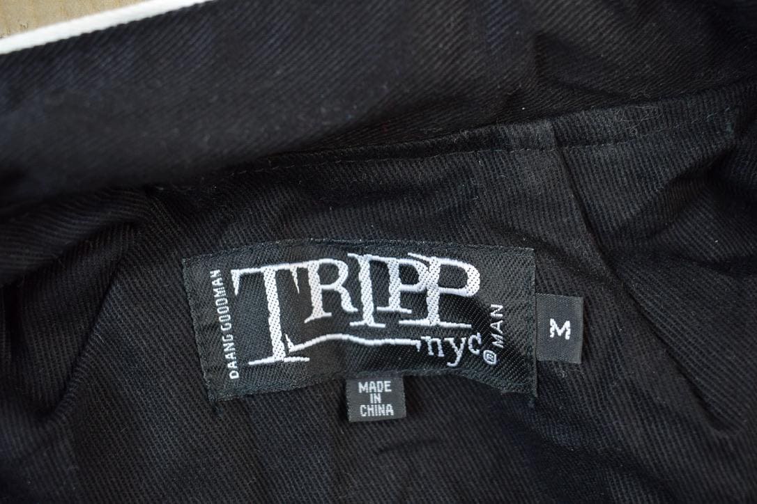 Vintage 2000s Tripp NYC Gothic Admiral Style Zipper Jacket / Biker
