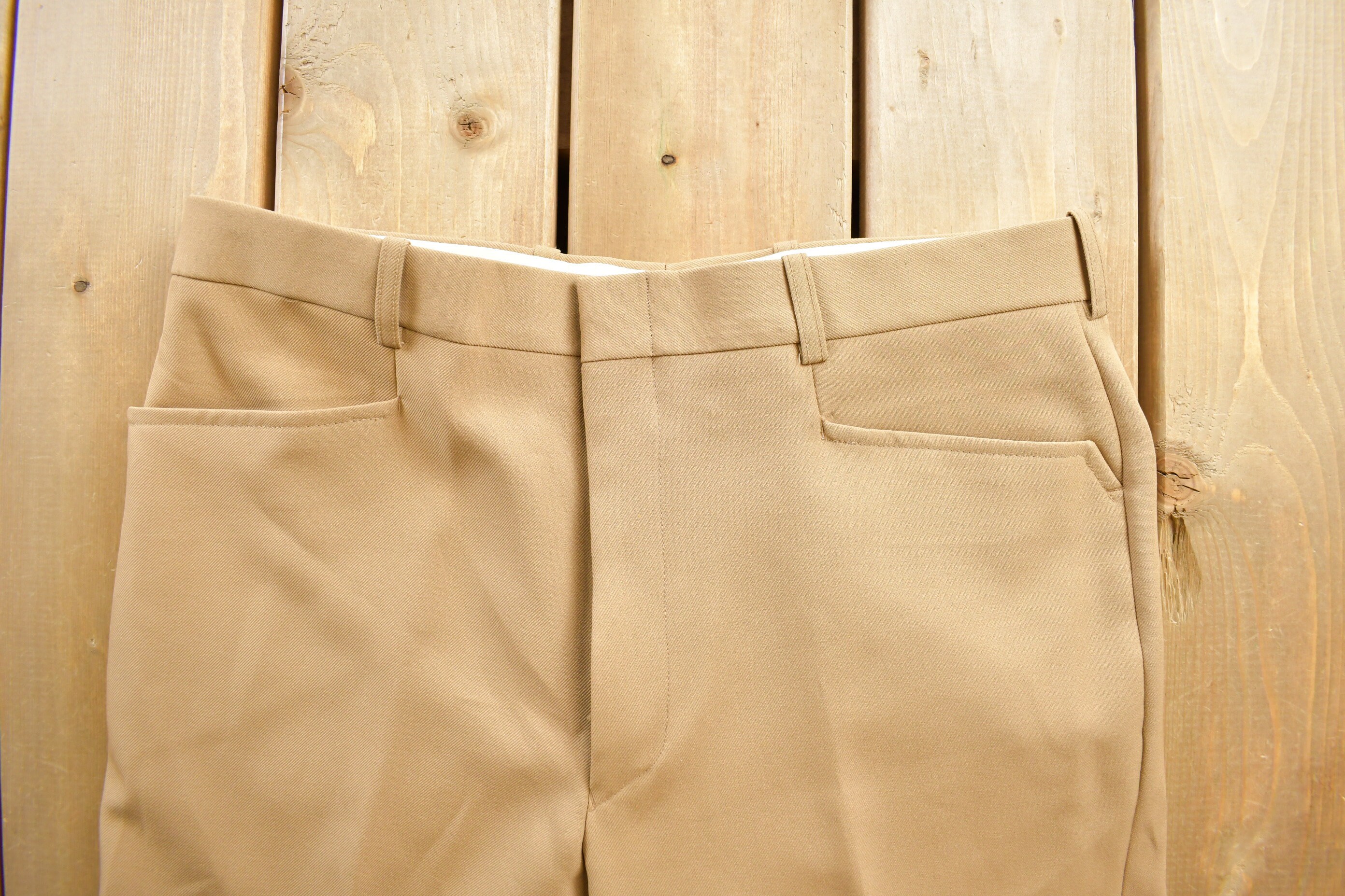 スラックス HUECLOSET Closet Retro Slacks Vintage 1980's Wool Trousers Size 42x36/ 1980s Wool Pants