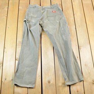 Vintage 1990s Dickies Denim Work Jeans Size 32 x 30 Made In USA / 90s Carpenter Pants / Distressed Carhartt / Vintage Workwear