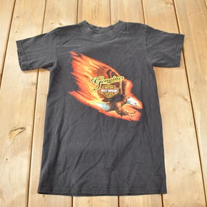 Vintage 2000 Harley Davidson Motorcycles N. Canton Ohio Freedom Graphic T-Shirt / Made In USA