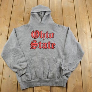 Vintage 1970s Ohio State University Old English Letter Collegiate Hoodie / Embroidered / NCAA Sweatshirt / Sportswear / Americana