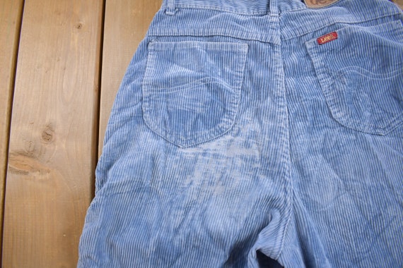 Vintage 1970s Lee Blue Corduroy Trousers Size 26 … - image 4