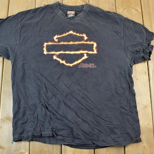 Vintage jaren 1990 Harley Davidson motorfietsen T-shirt gemaakt in de VS / Vintage Twin Cities bikershirt / jaren 90 Harley / Blaine Minnesota