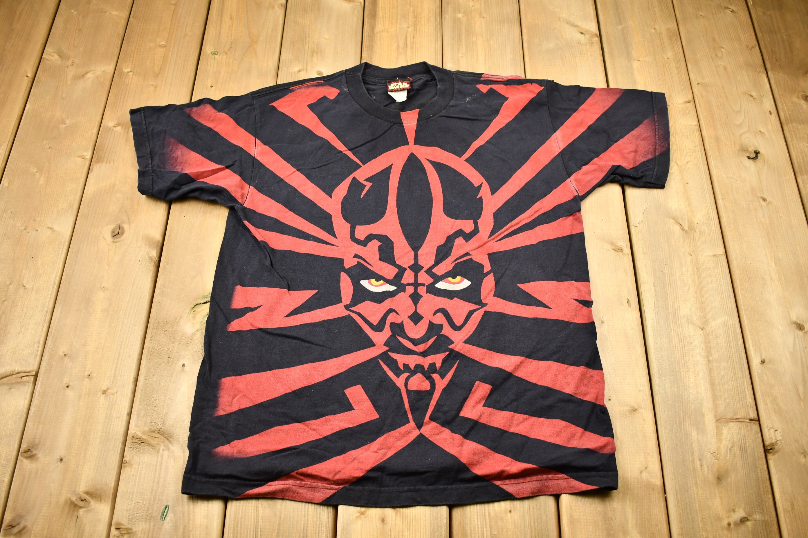 Vintage 1999 Darth Maul All Over Print Star Wars Episode 1 T-shirt 