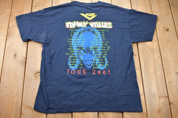Vintage 2001 Family Values Tour Nu Metal Tour T Shirt / Music