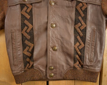 Vintage 1990s Torras Suede Leather Jacket / Zip up Leather