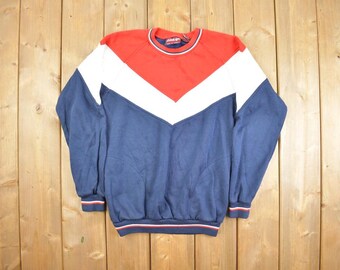 Vintage 1980s Line Up Striped Crewneck Shirt