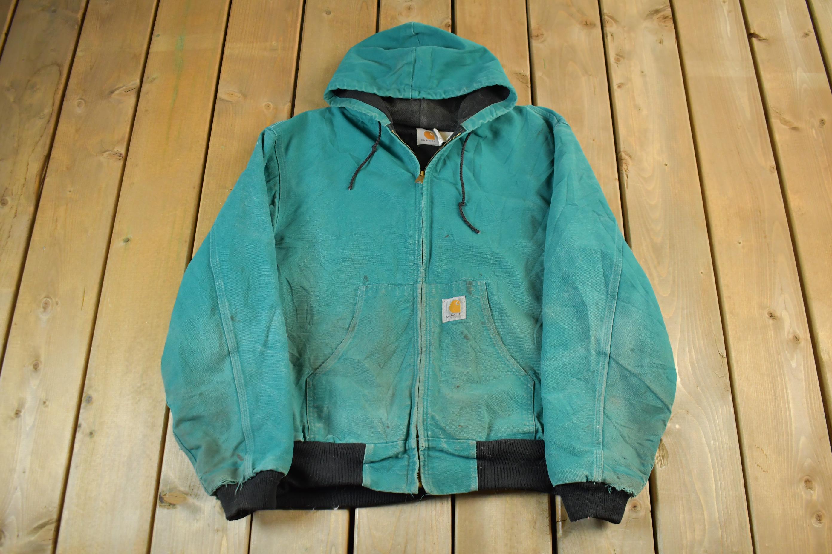 Vintage Teal Carhartt Coat - Etsy