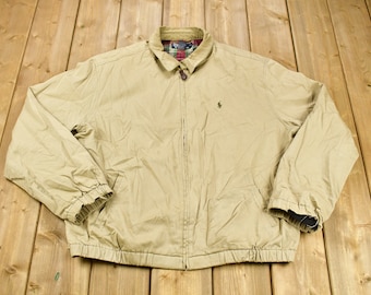 Vintage 1990s Polo Ralph Lauren Plaid Lined Harrington Vintage 1990s Polo Ralph Lauren Plaid Lined Harrington
