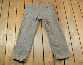 Vintage 1990s Carhartt Work Pants Size 36x32 / 90s Carpenter Pants / Made In USA / Distressed Carhartt / Vintage Workwear