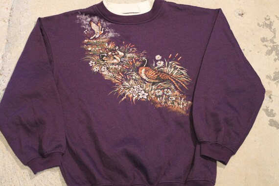 Vintage 1990s Nature Graphic Crewneck Sweater  / … - image 3