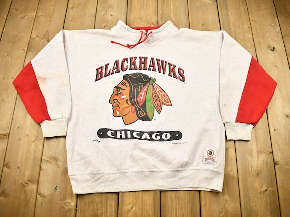 Vintage Chicago Blackhawks T Shirt Tee Nutmeg Mills Made USA 
