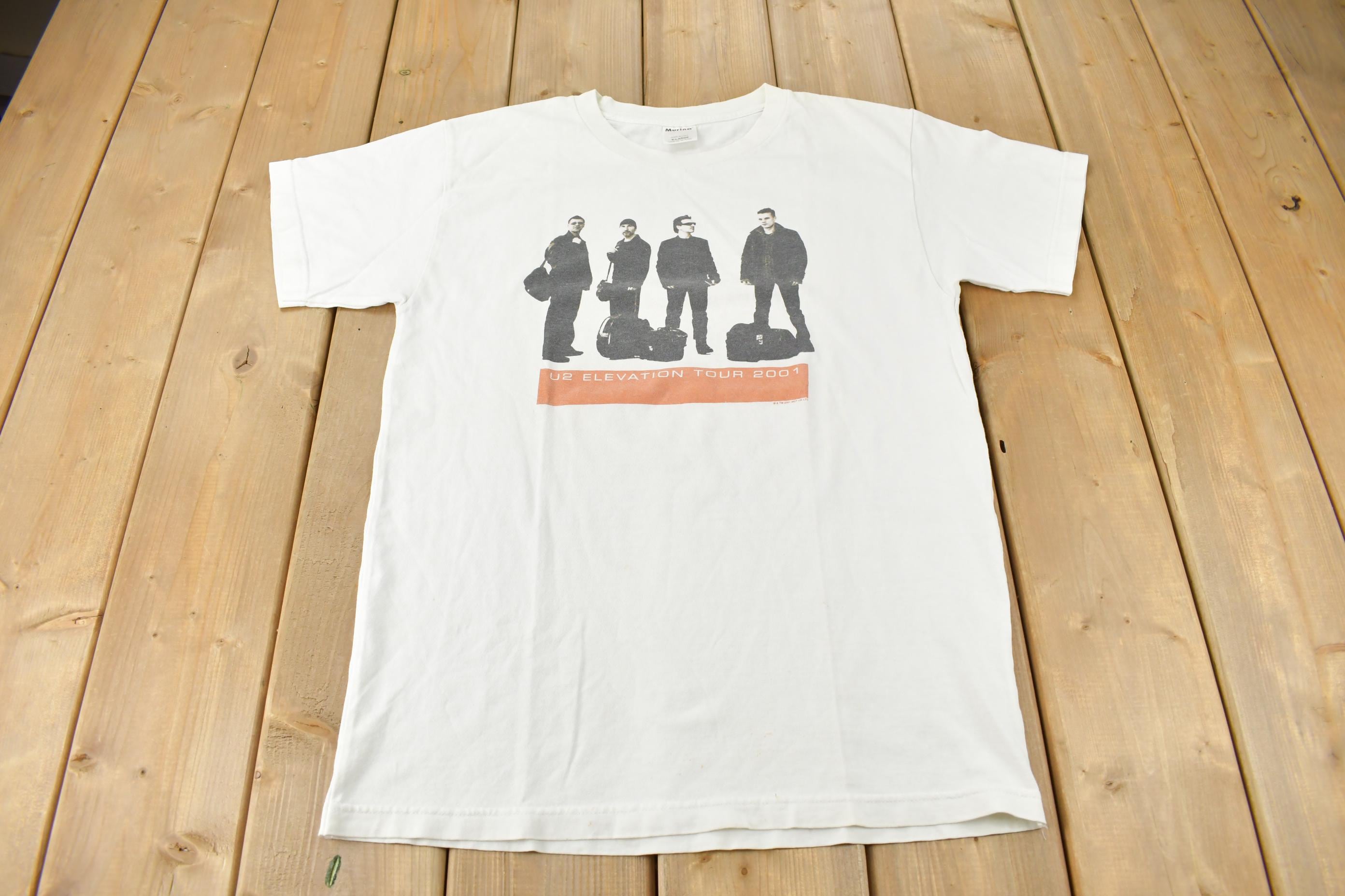 U2 2001年　ツアー　Tシャツ　L Vintage 2001 U2 Elevation Tour Concert T-Shirt Gray Large