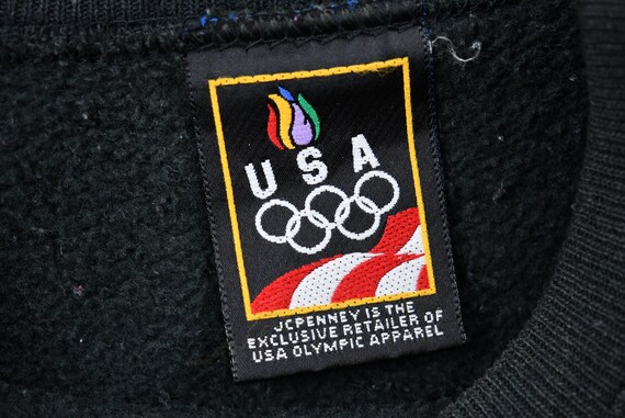 Vintage 1990s USA Olympics Embroidered Crewneck S… - image 3