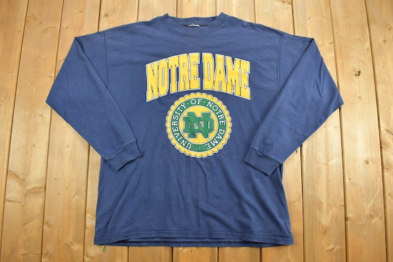 Vintage 1990s University Of Notre Dame Long Sleev… - image 1