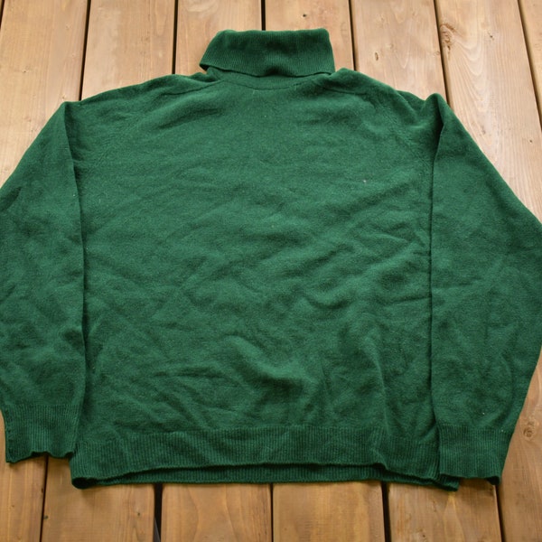 Vintage 1970s Lambs Wool Turtle Neck / 70s Sweatshirt / Vintage Turtle Neck / Green / Outdoor / Winter / Cozy Pullover Sweatshirt