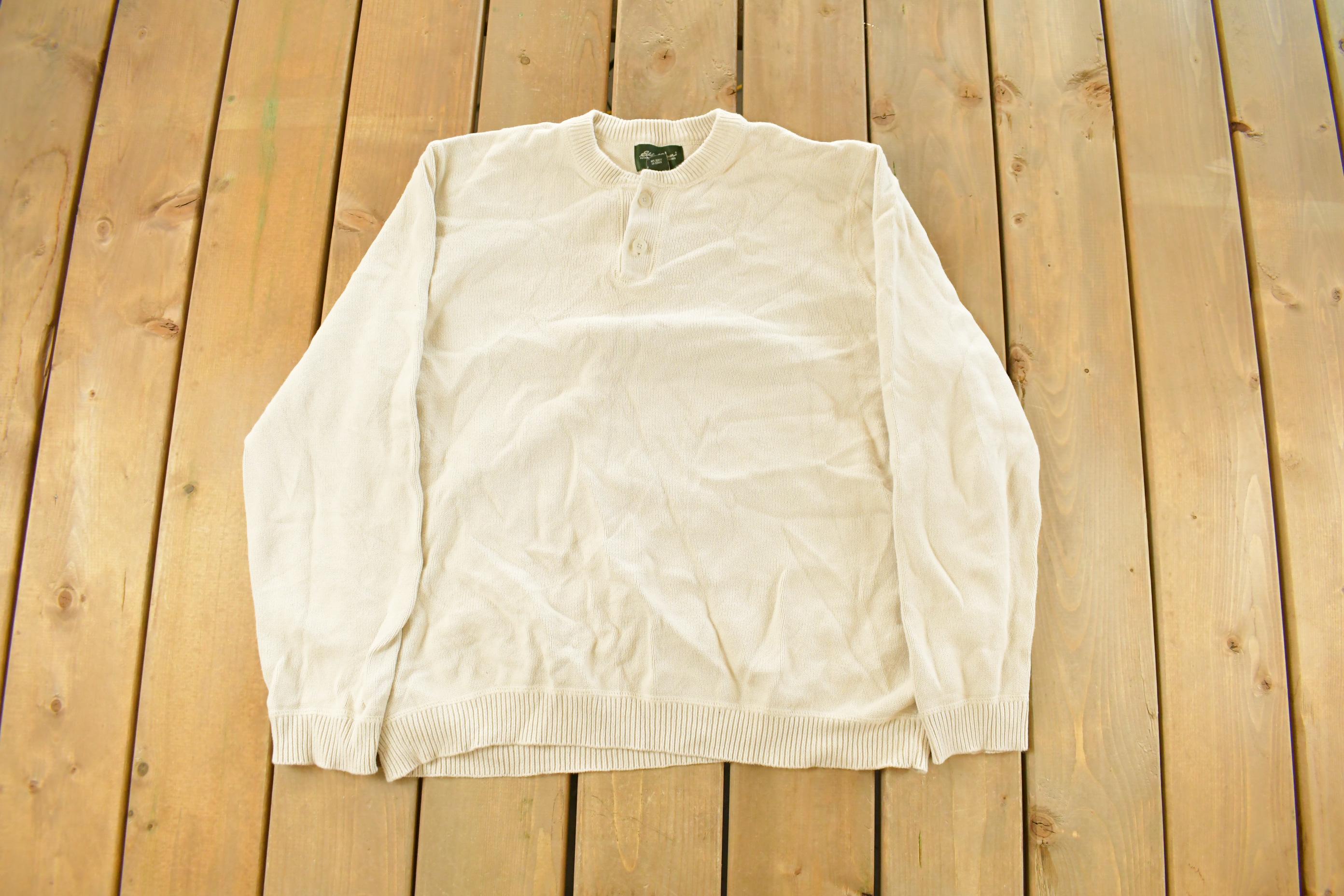 Vintage 2000s Eddie Bauer Henley Sweater Men