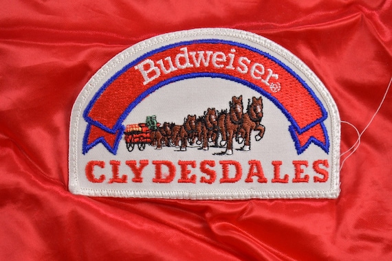 Vintage 1970s Budweiser Clydesdales Satin Jacket … - image 2