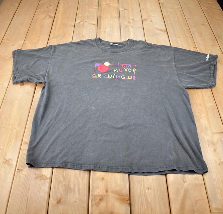 Vintage 1990s I Am Never Growing up Disney World Graphic T 