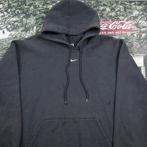 Nike - Black Middle Swoosh Hoodie - Large | Vintage Club UK | ASOS Marketplace