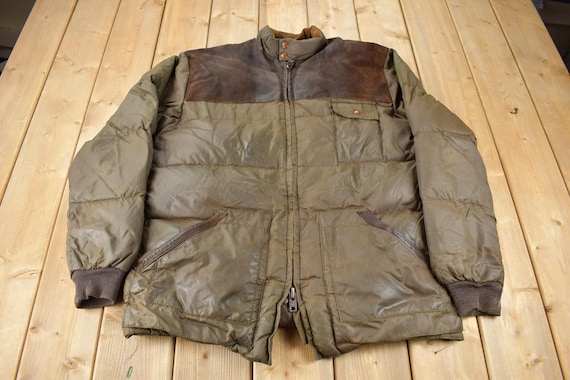 Vintage 1970s Woods Arctic Brand Down Fill Hunting Jacket Made in 