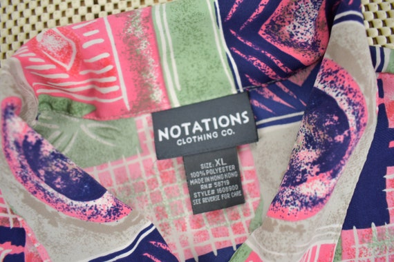 Vintage 1990s Notations Patchwork Button Up Short… - image 4