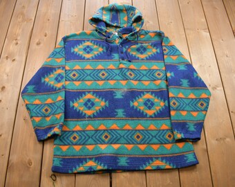 mens tribal fleece pullover