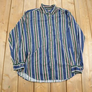 Vintage 1990s KnightsBridge Striped Long Sleeve Dress Shirt