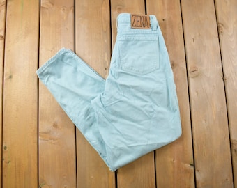 Vintage 1990's Zena Light Blue Denim Jeans Size 25 x 29 / Made in USA / American Vintage / Streetwear Fashion / Vintage Pants