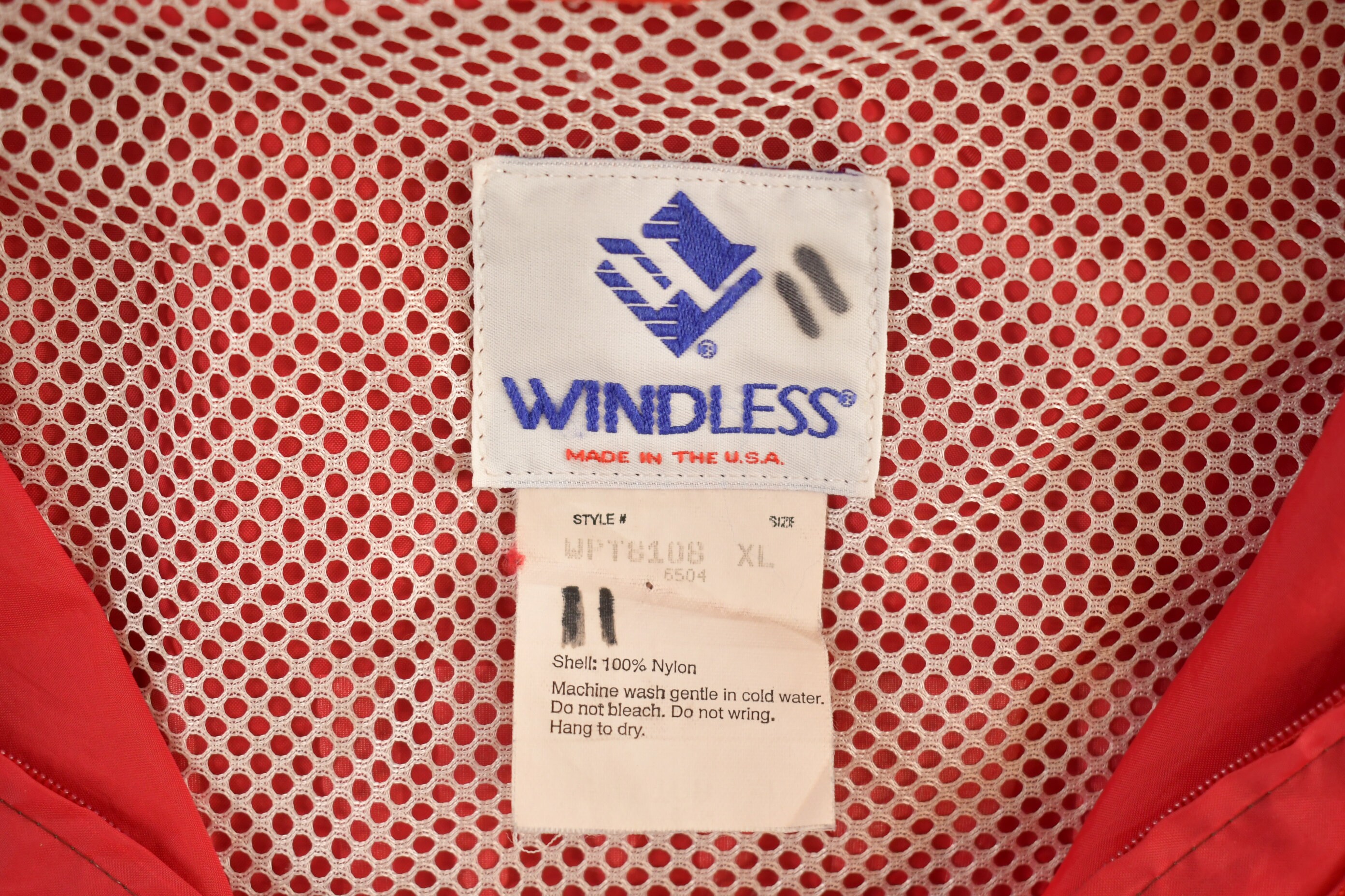 Vintage 1990s Lifeguard Quarter Zip Windbreaker / Red