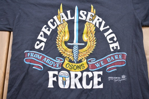 Vintage 1991 Special Service Force T-Shirt / 3D E… - image 3