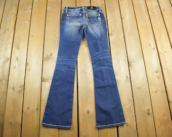 Vintage Y2K Miss Me Bedazzled Chloe Bootcut Low Rise Jeans Size 28 x 33 / Boot Cut Jeans / Y2K Style / Embroidered Jeans / 2000s