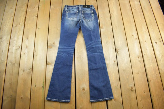 Vintage Y2K Miss Me Bedazzled Chloe Bootcut Low Rise Jeans Size 28 