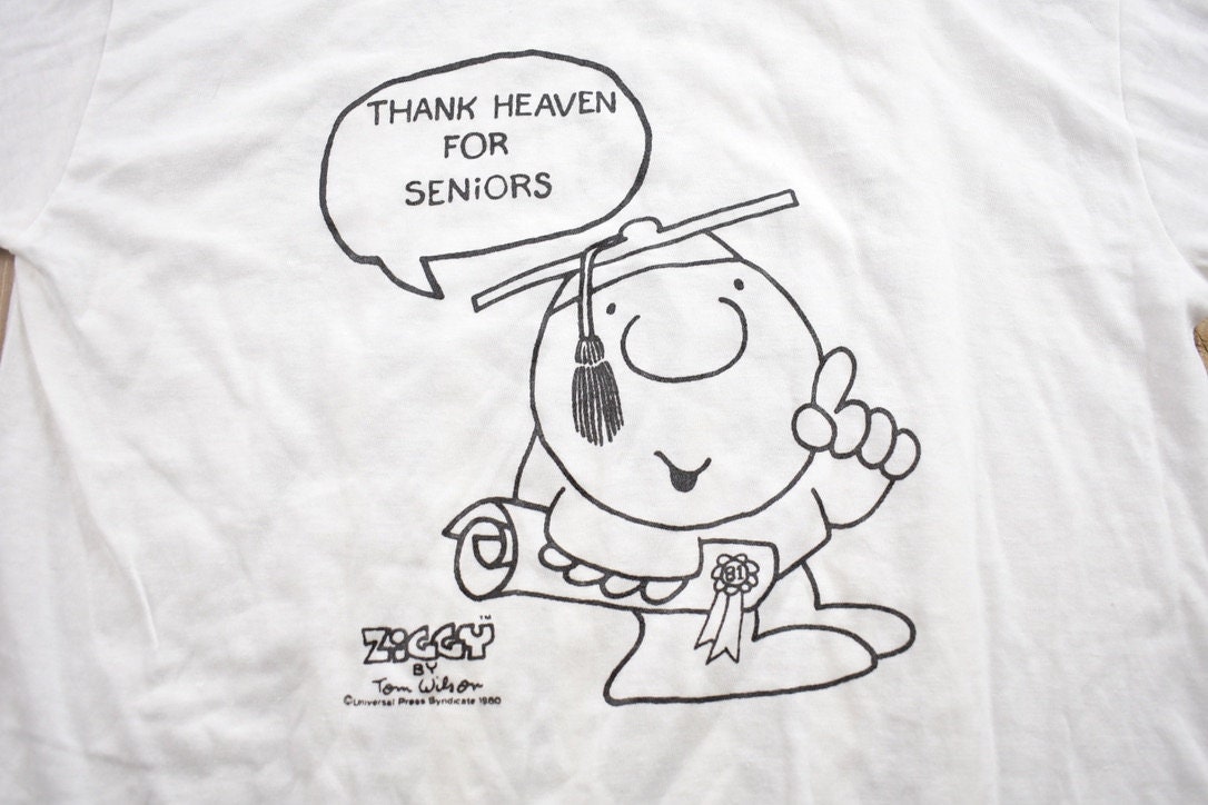 Vintage 1981 Ziggy by Tom Wilson Thank Heaven for Seniors Class of