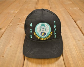 Vintage 1980s 43D Trans "Find A Way Or Make One" Military Hat / OSFA /   / Vintage Snap Back / Souvenir Cap / Embroidered