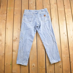 Vintage 1990s Carhartt Work Pants Size 38x30/ 90s Carpenter Pants / Made In USA / Distressed Carhartt / Vintage Workwear