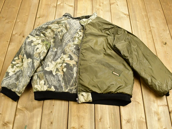 Vintage 1990s Tree Camo Reversible Windbreaker Ja… - image 1