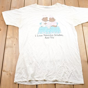Vintage 1990s I Love Saturdays Sundaes And You Graphic T-Shirt / Graphic / Streetwear / Retro Style / Single Stitch / Made In USA