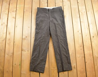 Vintage 70s Ritex Wool Pinstripe Pants — Swiss Made Heavy Workwear