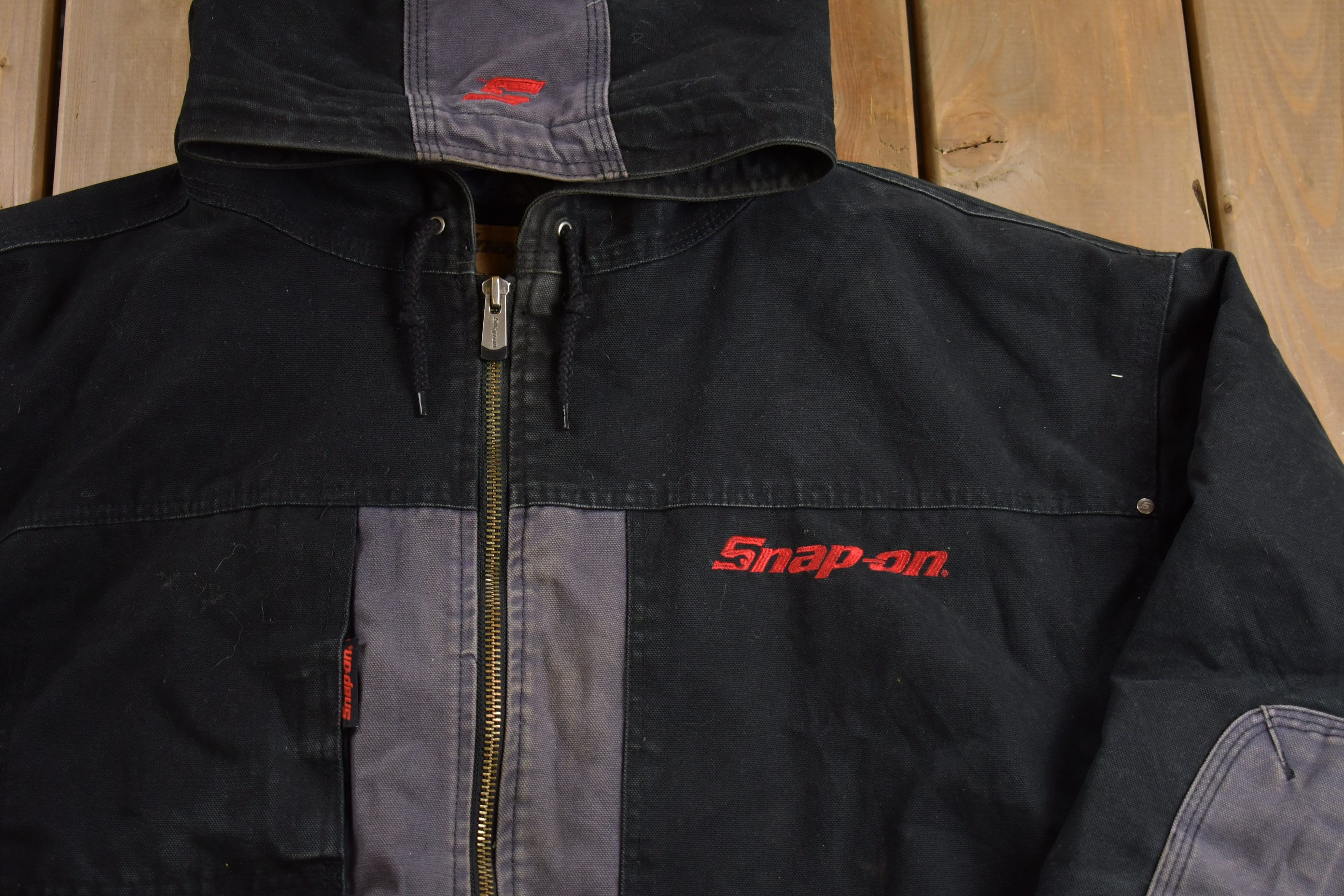 Vintage 1990s Snap on Workwear Jacket / Snap-on / Spell Out