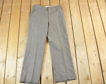 Vintage 80er Jahre Gestreifte Anzughose / Made in USA / American Vintage / Arbeitskleidung / Streetwear / Vintage Hose