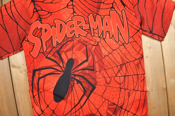 Vintage 2002 Spiderman Marvel Comics All Over Pri… - image 3