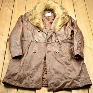 Vintage 1980s Leather Fur Jacket / Fall Outerwear / Leather Coat / Winter Outerwear / Streetwear Fashion / Suede Jacket / Made In Canada