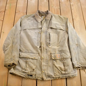 Vintage 1990s Distressed Carhartt Field Coat / Thrashed Carhartt / Outerwear / 90s Carhartt / Made In USA