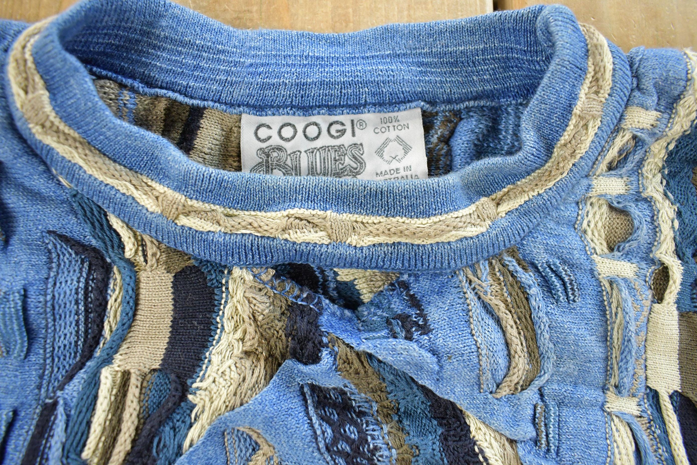Vintage 1990s Coogi Blues Knit Sweater Men's XL / 90s Coogi / Made