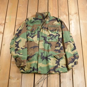 Vintage 1991 US Military Woodland Camouflage Cold Weather Field Jacket / US Army / Militaria / U.S. Army Top / Authentic Military Gear
