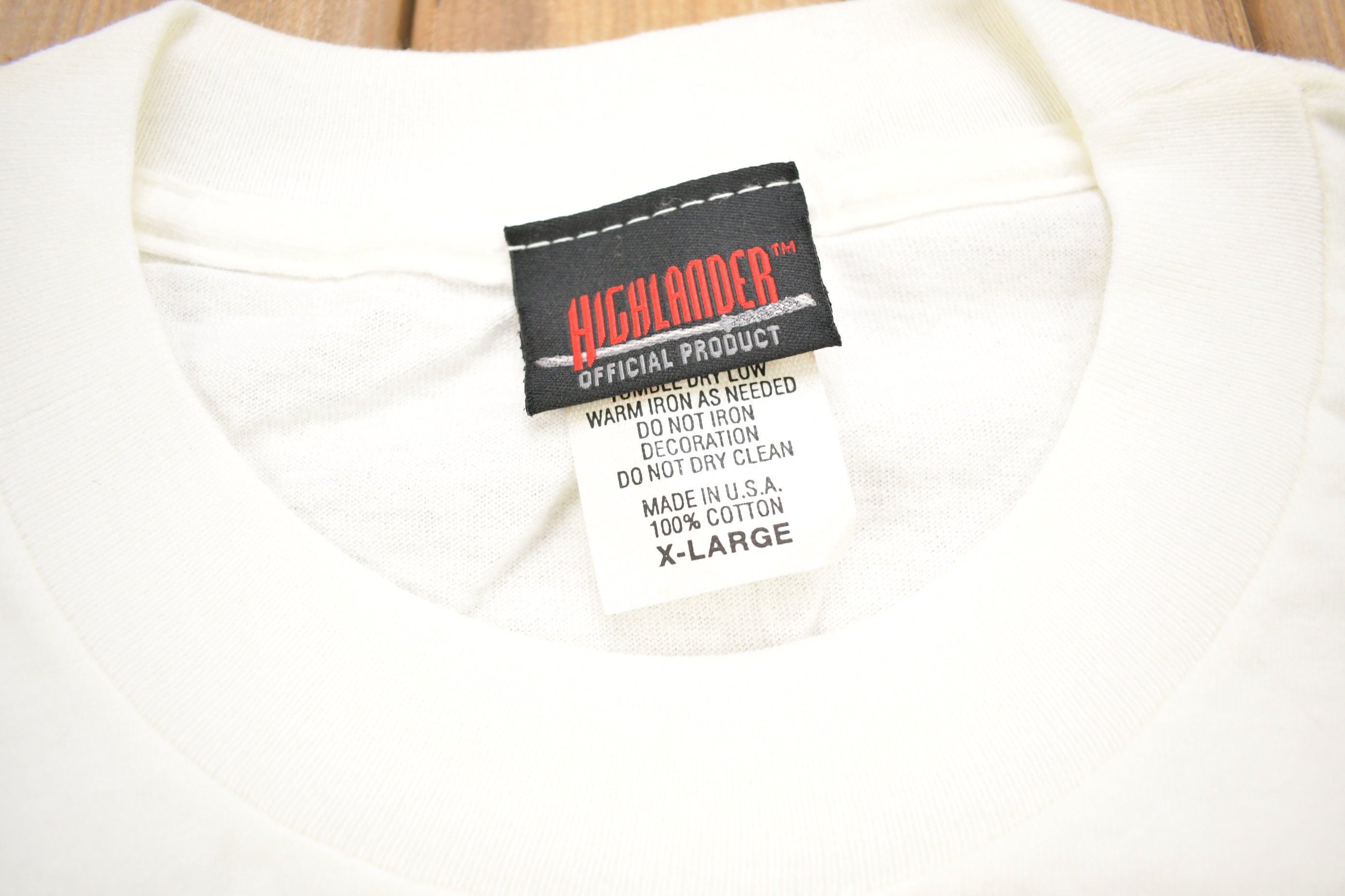 Vintage 1990s Highlander All Over Print Movie Promo T-shirt