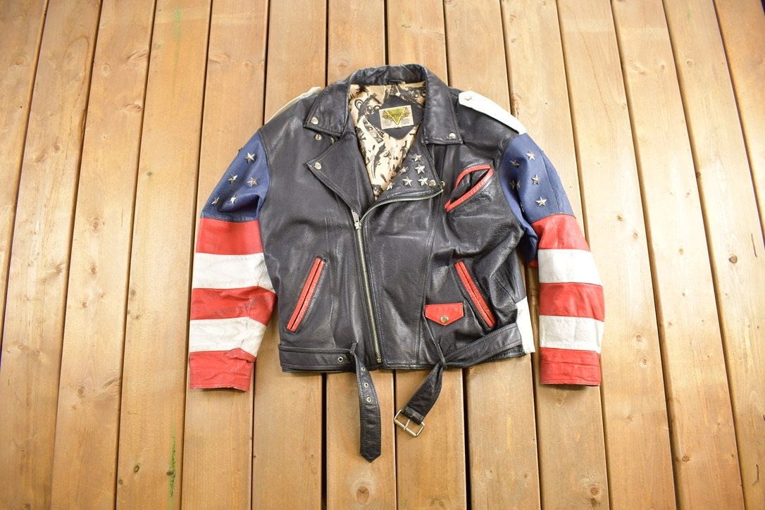 Vintage 1980s Phase 2 USA Leather Motorcycle Jacket / Fall Vintage 1980s Phase 2 USA Leather Motorcycle Jacket / Fall