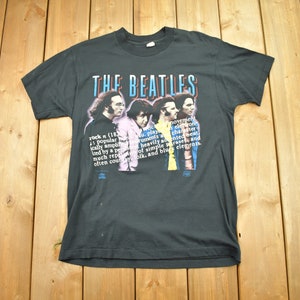 Vintage 1980s The Beatles Rock Music Promo Graphic T Shirt / Backstage Pass / Made In Canada / Single Stitch / Beatles Tee